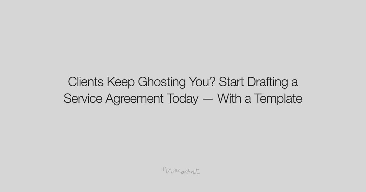 A service agreement document on a desk