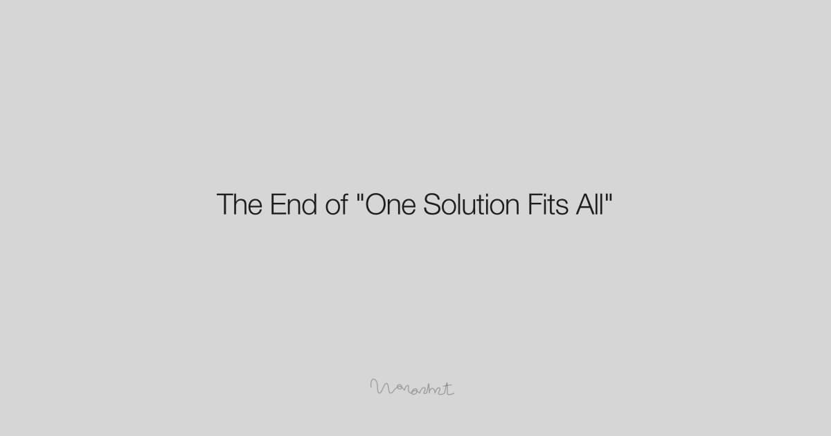 Abstract illustration representing the shift from one-size-fits-all to personalized solutions