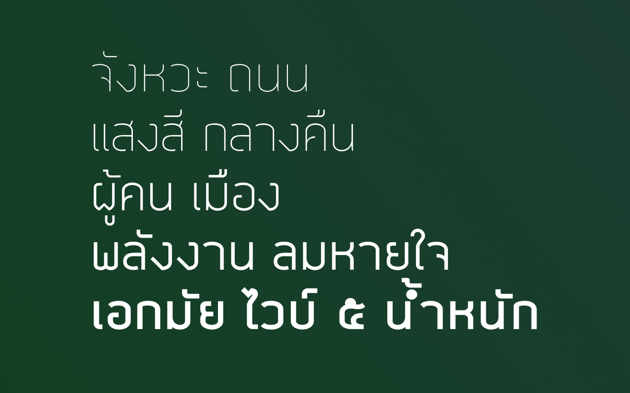 Ekkamai Vibe, typeface overview
